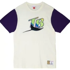Apparel Mitchell & Ness T-Shirts & Tops-Color Blocked S/S Tee Tampa Bay Rays