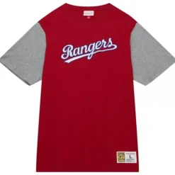Apparel Mitchell & Ness T-Shirts & Tops-Color Blocked Ss Tee Texas Rangers