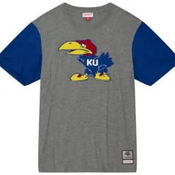 Apparel Mitchell & Ness T-Shirts & Tops-Color Blocked S/S Tee University Of Kansas
