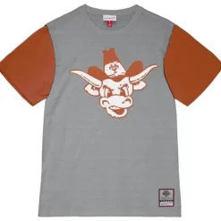 Apparel Mitchell & Ness T-Shirts & Tops-Color Blocked S/S Tee University Of Texas At Austin