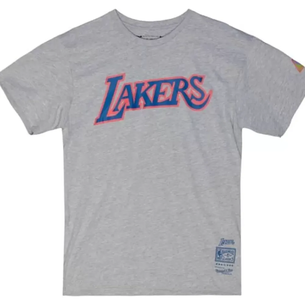 Apparel Mitchell & Ness T-Shirts & Tops-Color Bomb Tee Los Angeles Lakers