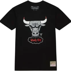 Apparel Mitchell & Ness T-Shirts & Tops-Cracked Cement Tee Chicago Bulls
