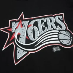 Apparel Mitchell & Ness T-Shirts & Tops-Cracked Cement Tee Philadelphia 76Ers