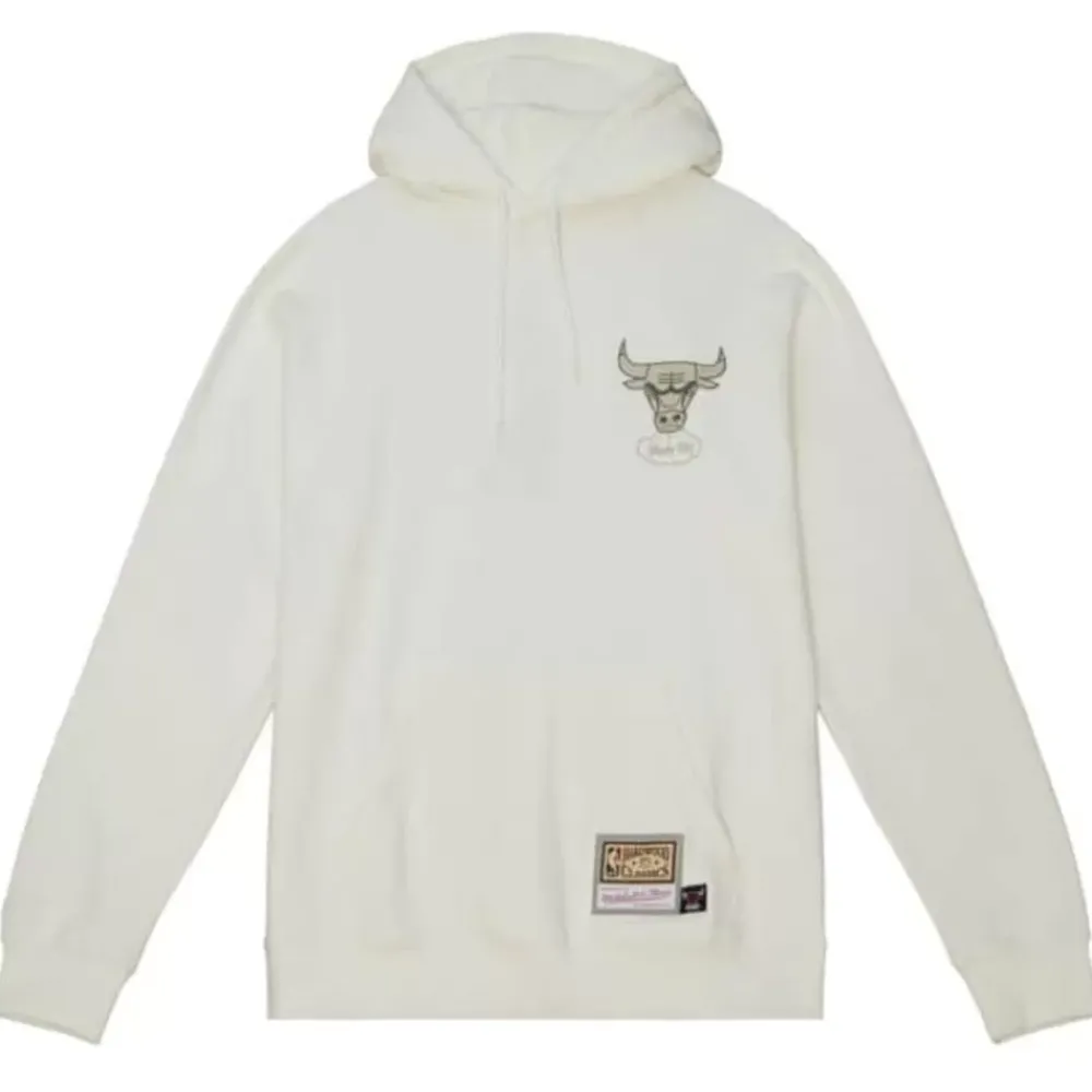 Apparel Mitchell & Ness Hoodies & Sweatshirts-Cream Hoodie Chicago Bulls