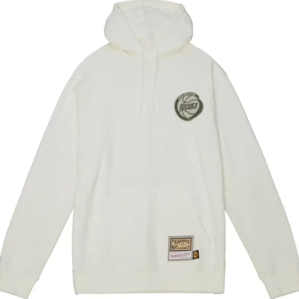 Apparel Mitchell & Ness Hoodies & Sweatshirts-Cream Hoodie Houston Rockets