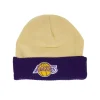 Headwear Mitchell & Ness -Cream Side Patch Knit Hwc Los Angeles Lakers