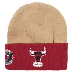 Headwear Mitchell & Ness -Cream Side Patch Knit Hwc Chicago Bulls