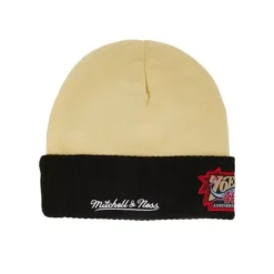 Headwear Mitchell & Ness -Cream Side Patch Knit Hwc Philadelphia 76Ers