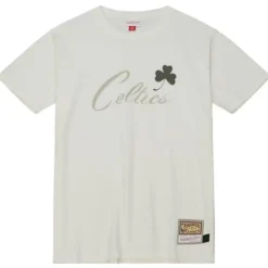 Apparel Mitchell & Ness T-Shirts & Tops-Cream Ss Tee Boston Celtics