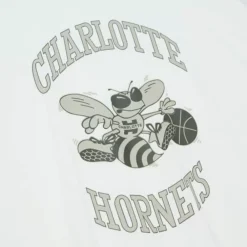 Apparel Mitchell & Ness T-Shirts & Tops-Cream Ss Tee Charlotte Hornets