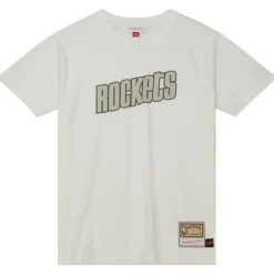 Apparel Mitchell & Ness T-Shirts & Tops-Cream Ss Tee Houston Rockets