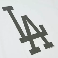 Apparel Mitchell & Ness T-Shirts & Tops-Cream Ss Tee Los Angeles Dodgers
