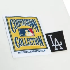 Apparel Mitchell & Ness T-Shirts & Tops-Cream Ss Tee Los Angeles Dodgers