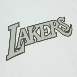 Apparel Mitchell & Ness T-Shirts & Tops-Cream Ss Tee Los Angeles Lakers