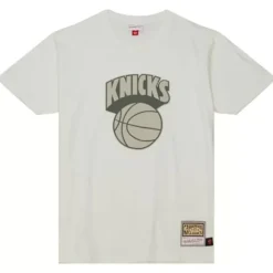 Apparel Mitchell & Ness T-Shirts & Tops-Cream Ss Tee New York Knicks
