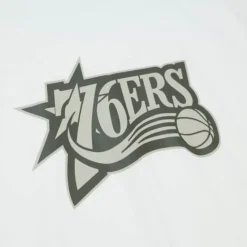Apparel Mitchell & Ness T-Shirts & Tops-Cream Ss Tee Philadelphia 76Ers