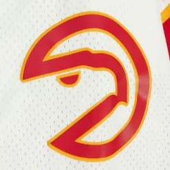 Apparel Mitchell & Ness Shorts-Cream Swingman Shorts Atlanta Hawks 1986