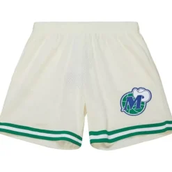 Apparel Mitchell & Ness Shorts-Cream Swingman Shorts Dallas Mavericks 1998
