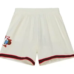 Apparel Mitchell & Ness Shorts-Cream Swingman Shorts Philadelphia 76Ers 2000