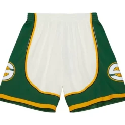 Apparel Mitchell & Ness Shorts-Cream Swingman Shorts Seattle Supersonics 2007