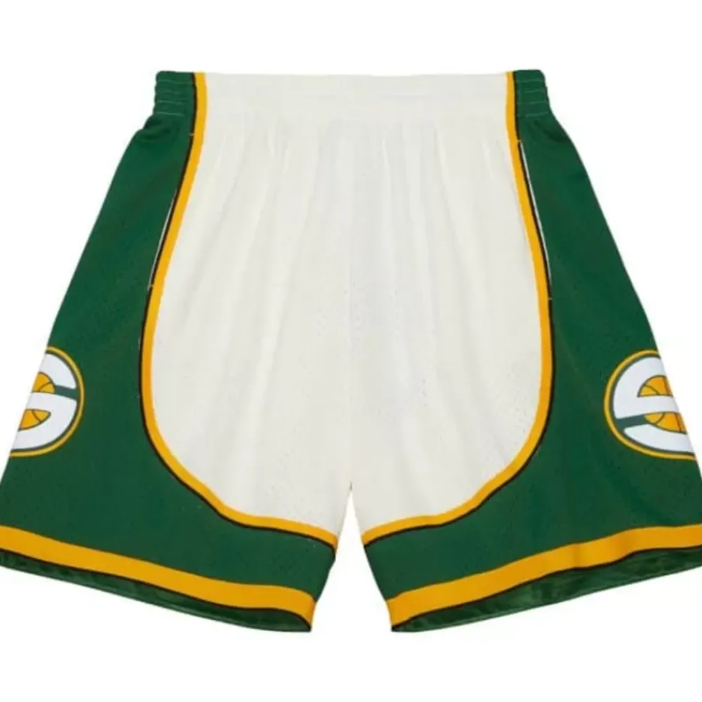 Apparel Mitchell & Ness Shorts-Cream Swingman Shorts Seattle Supersonics 2007