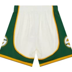 Apparel Mitchell & Ness Shorts-Cream Swingman Shorts Seattle Supersonics 2007