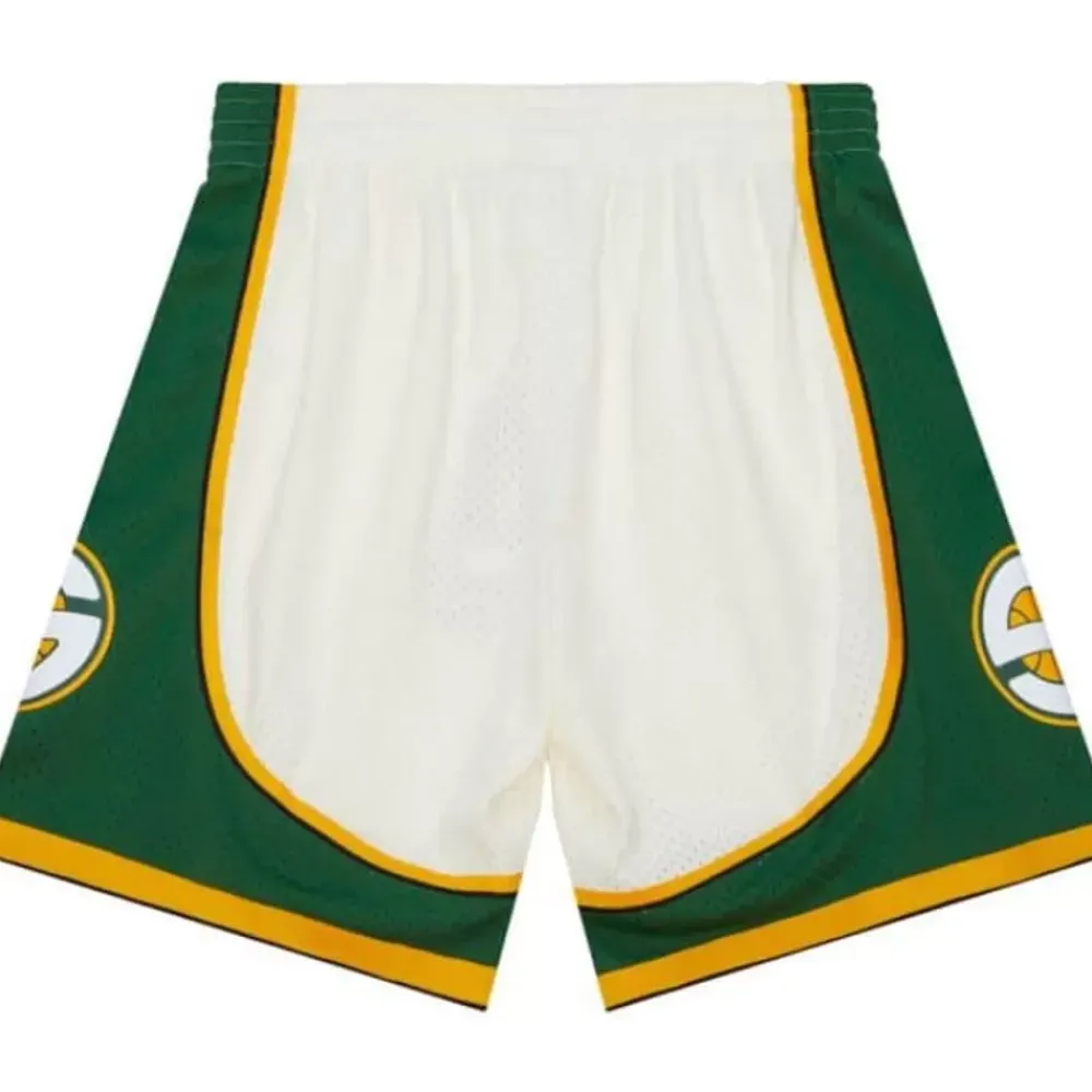 Apparel Mitchell & Ness Shorts-Cream Swingman Shorts Seattle Supersonics 2007