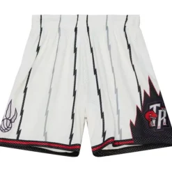 Apparel Mitchell & Ness Shorts-Cream Swingman Shorts Toronto Raptors 1998