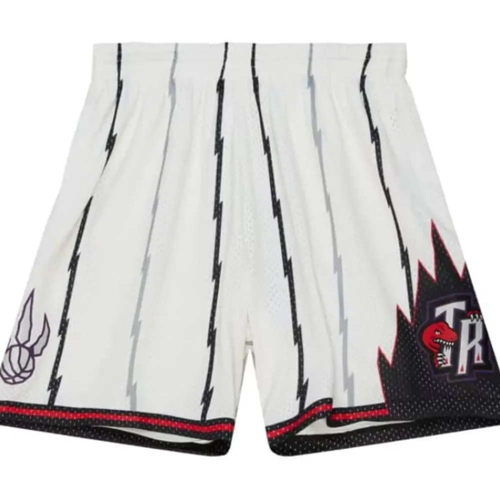 Apparel Mitchell & Ness Shorts-Cream Swingman Shorts Toronto Raptors 1998