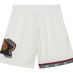 Apparel Mitchell & Ness Shorts-Cream Swingman Shorts Vancouver Grizzlies 1998