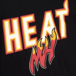 Apparel Mitchell & Ness T-Shirts & Tops-Cream Tee Miami Heat