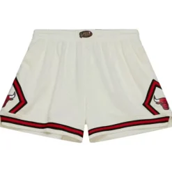 Apparel Mitchell & Ness Shorts-Cream Unisex Jump Shot Shorts Chicago Bulls 1997-98