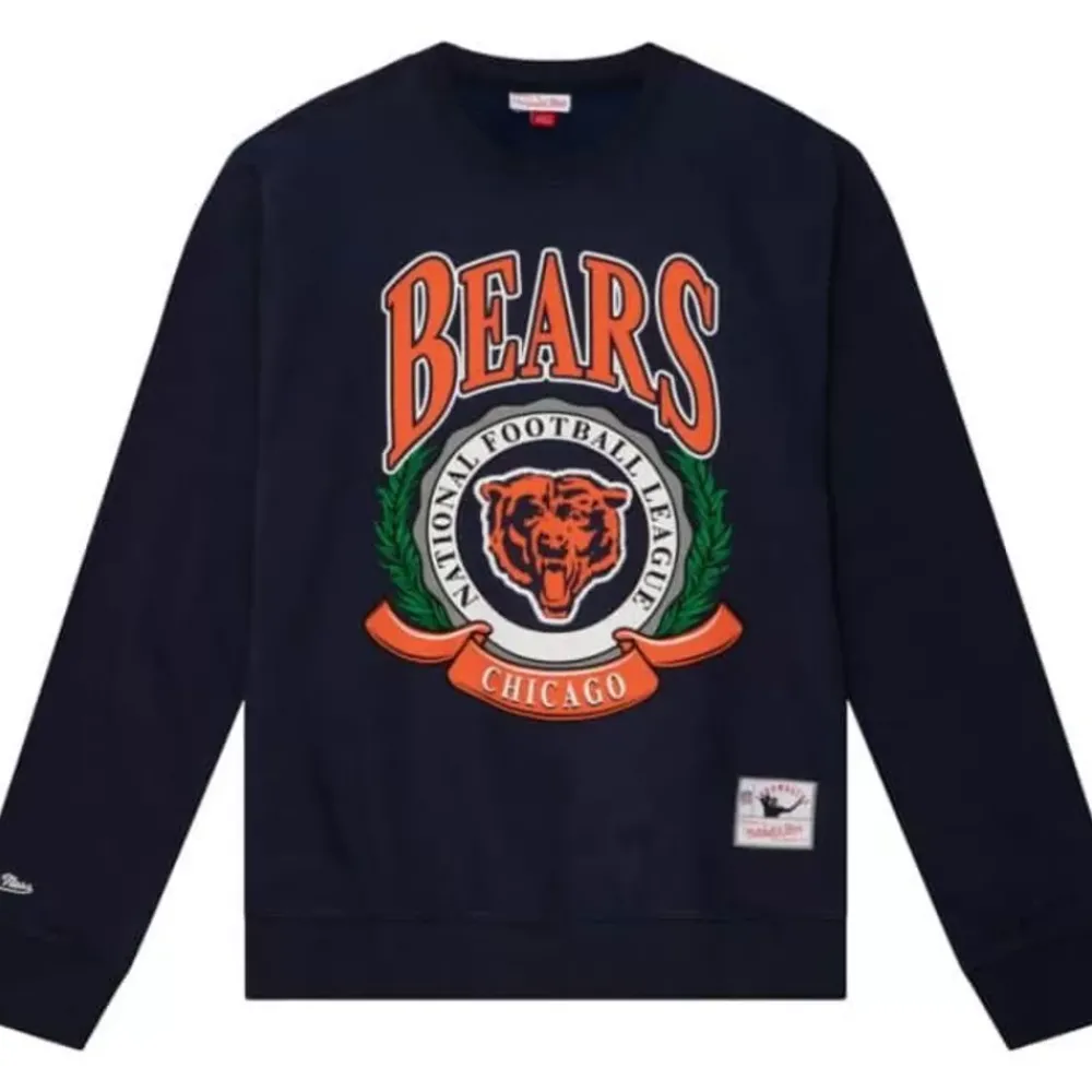 Apparel Mitchell & Ness Hoodies & Sweatshirts-Crest Crew Chicago Bears