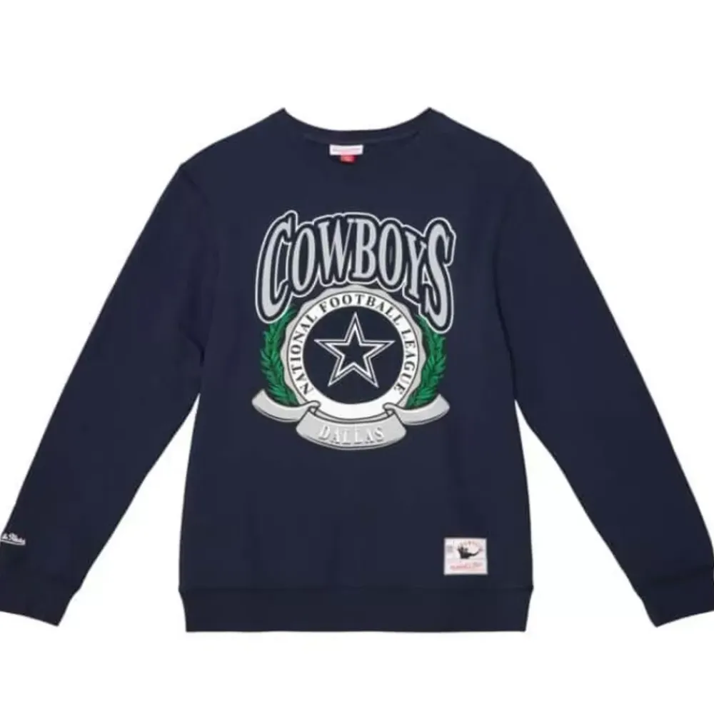 Apparel Mitchell & Ness Hoodies & Sweatshirts-Crest Crew Dallas Cowboys