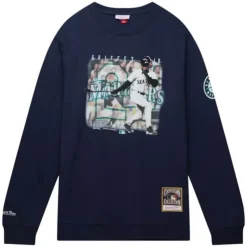 Apparel Mitchell & Ness Hoodies & Sweatshirts-Crew Seattle Mariners Ken Griffey Jr