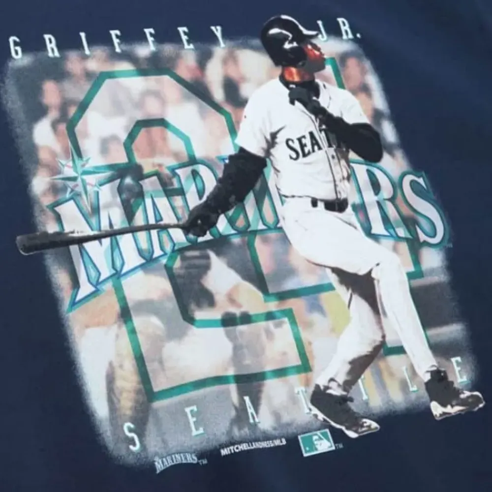 Apparel Mitchell & Ness Hoodies & Sweatshirts-Crew Seattle Mariners Ken Griffey Jr