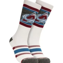 Apparel Mitchell & Ness Accessories-Cross Bar Crew Socks Colorado Avalanche