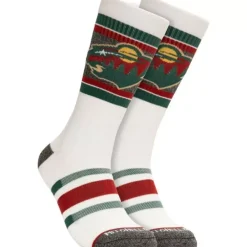 Apparel Mitchell & Ness Accessories-Cross Bar Crew Socks Minnesota Wild