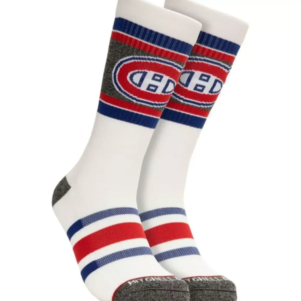 Apparel Mitchell & Ness Accessories-Cross Bar Crew Socks Montreal Canadiens