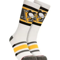 Apparel Mitchell & Ness Accessories-Cross Bar Crew Socks Pittsburgh Penguins