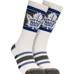 Apparel Mitchell & Ness Accessories-Cross Bar Crew Socks Toronto Maple Leafs