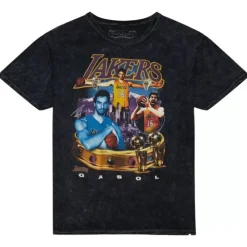 Apparel Mitchell & Ness T-Shirts & Tops-Crowned Tee Los Angeles Lakers Pau Gasol