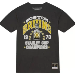 Apparel Mitchell & Ness T-Shirts & Tops-Cup Chase Tee Boston Bruins