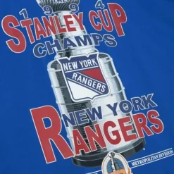 Apparel Mitchell & Ness T-Shirts & Tops-Cup Chase Tee New York Rangers