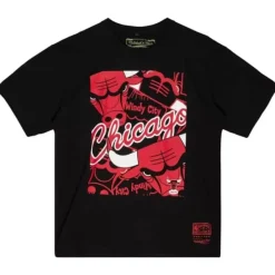 Apparel Mitchell & Ness T-Shirts & Tops-Cut Up Tee Chicago Bulls