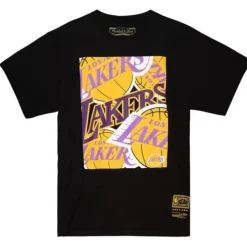 Apparel Mitchell & Ness T-Shirts & Tops-Cut Up Tee Los Angeles Lakers