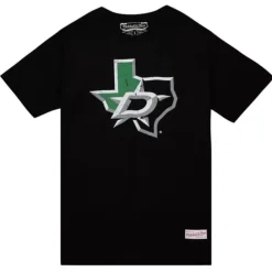 Apparel Mitchell & Ness T-Shirts & Tops-Distressed Basic Logo Tee Dallas Stars