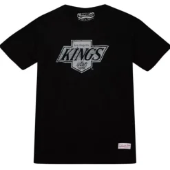 Apparel Mitchell & Ness T-Shirts & Tops-Distressed Basic Logo Tee Los Angeles Kings