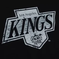 Apparel Mitchell & Ness T-Shirts & Tops-Distressed Basic Logo Tee Los Angeles Kings