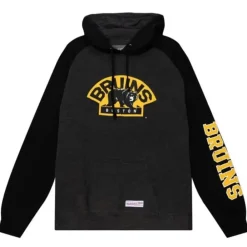 Apparel Mitchell & Ness Hoodies & Sweatshirts-Distressed Logo Hoody Boston Bruins